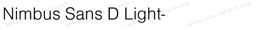 Nimbus Sans D Light字体转换